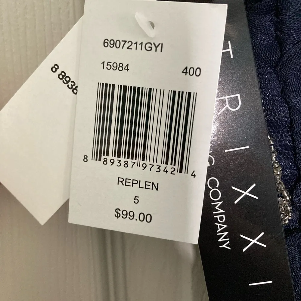 NWT Homecoming Dress, Fit & Flare, Embellished, Navy Blue - Junior’s size 5 - Image 4