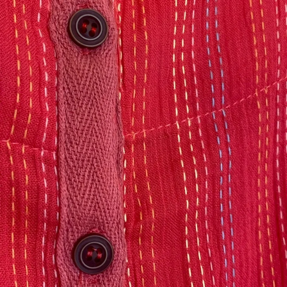 Anthropologie Mo:Vint Dani Shirt Front-Tie Button Up Blouse Small - Image 6