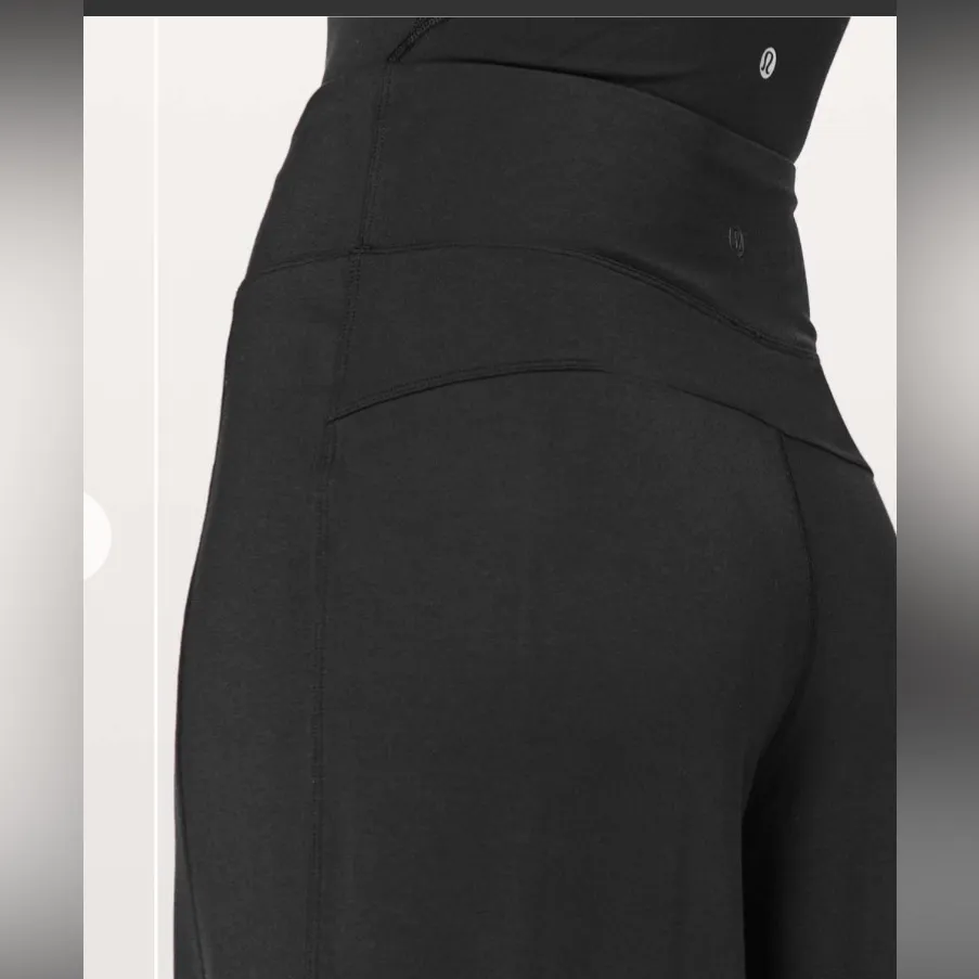 Lululemon Blissed Out Black Culottes Gaucho Wide-Leg Pants #Br - Image 7