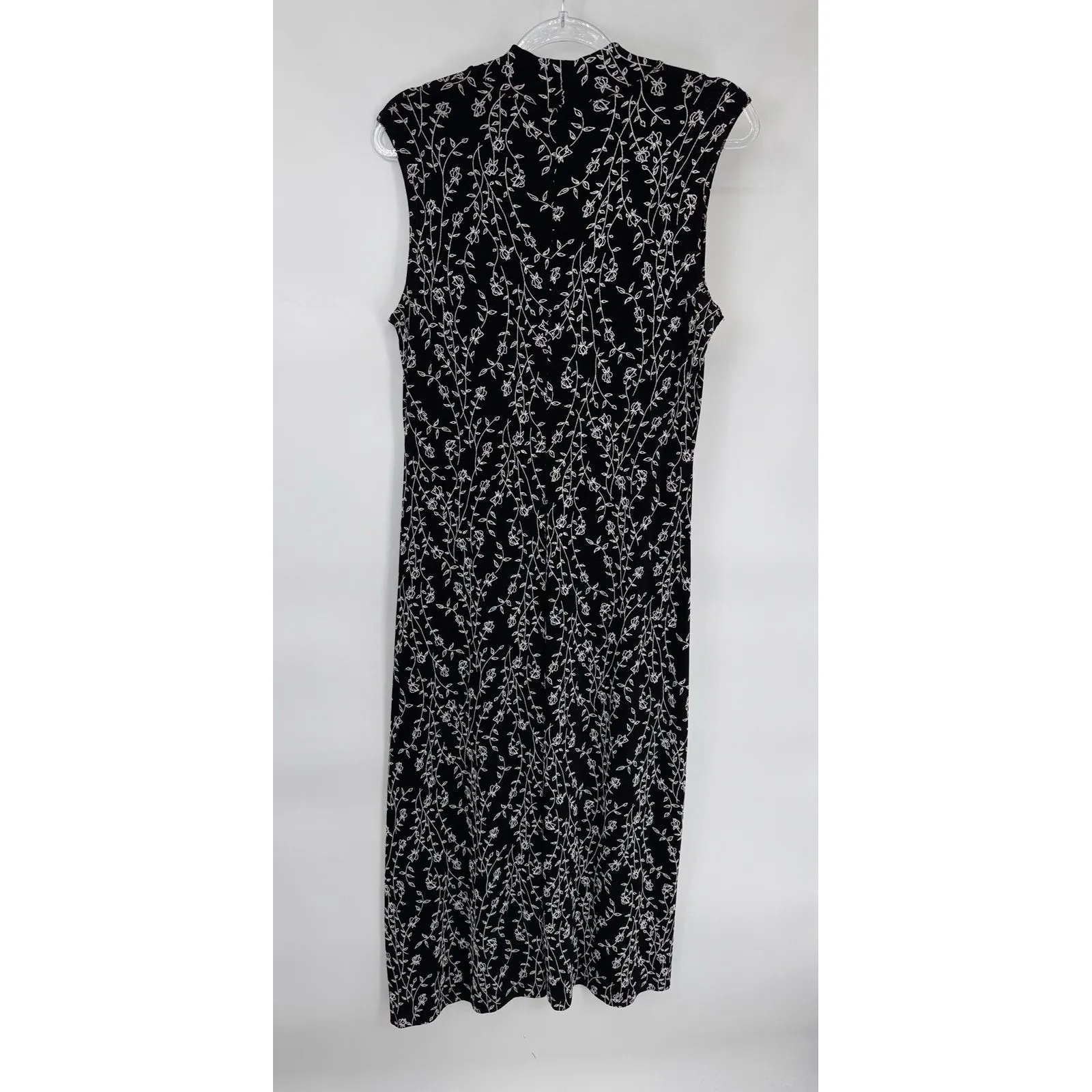 Vintage Y2K Ronnie Nicole Maxi Dress 12P Black White Dark Romantic Whimsigoth - Image 5