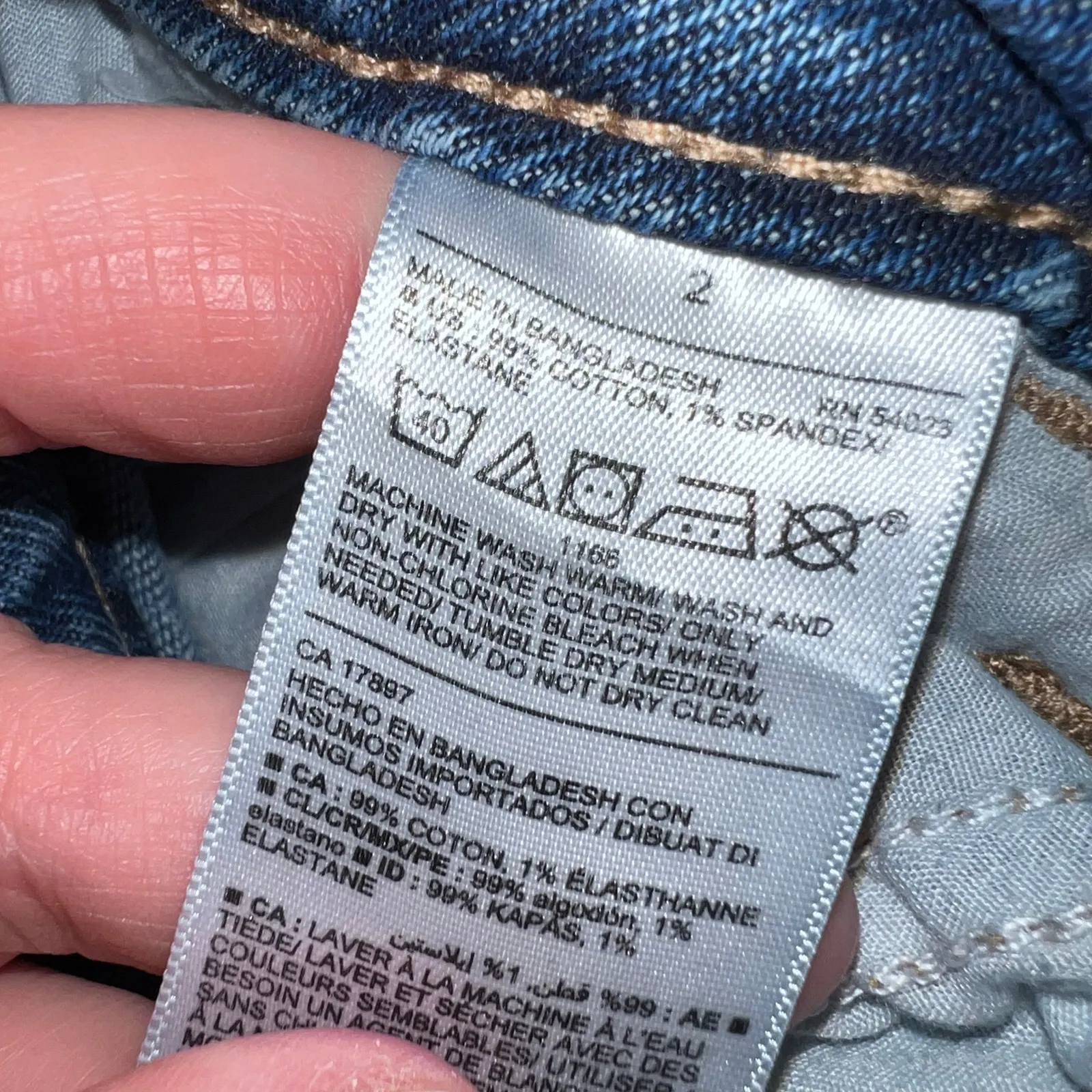 Old Navy Womens High Rise Denim Blue Jean Mini Skirt Secret Slim Pockets Size 2 - Image 5