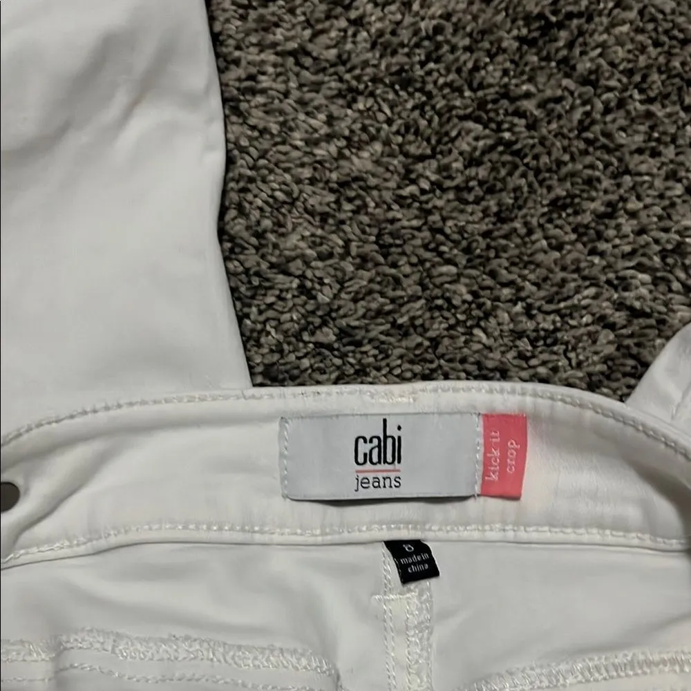 White kick it crop cabi jeans - Image 3