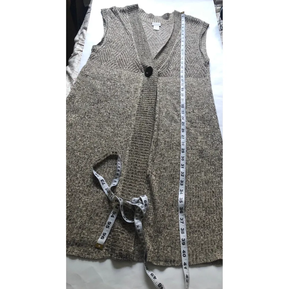 chico's knit crochet duster cardigan long Coverup Rayon/Linen sz 3 - Image 7