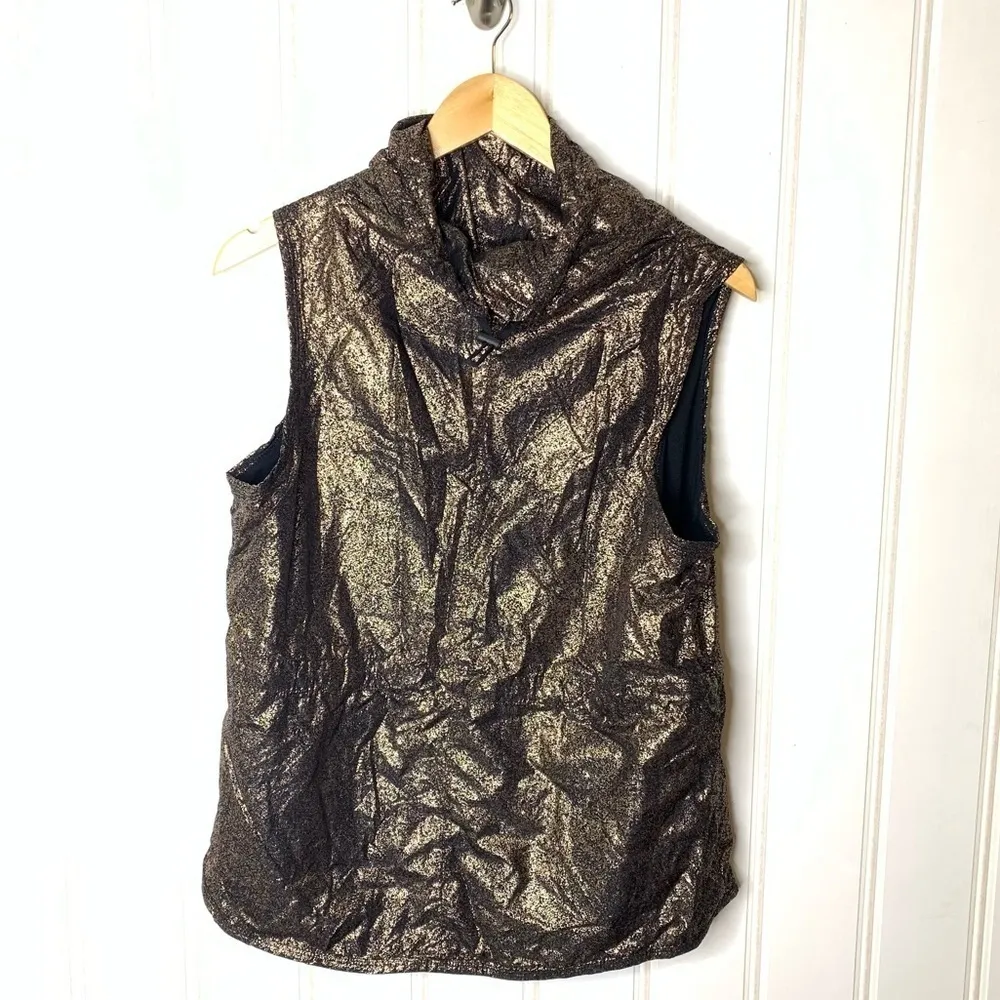 Fabletics Liora Vest Pullover Black Rose Gold 749 - Image 6