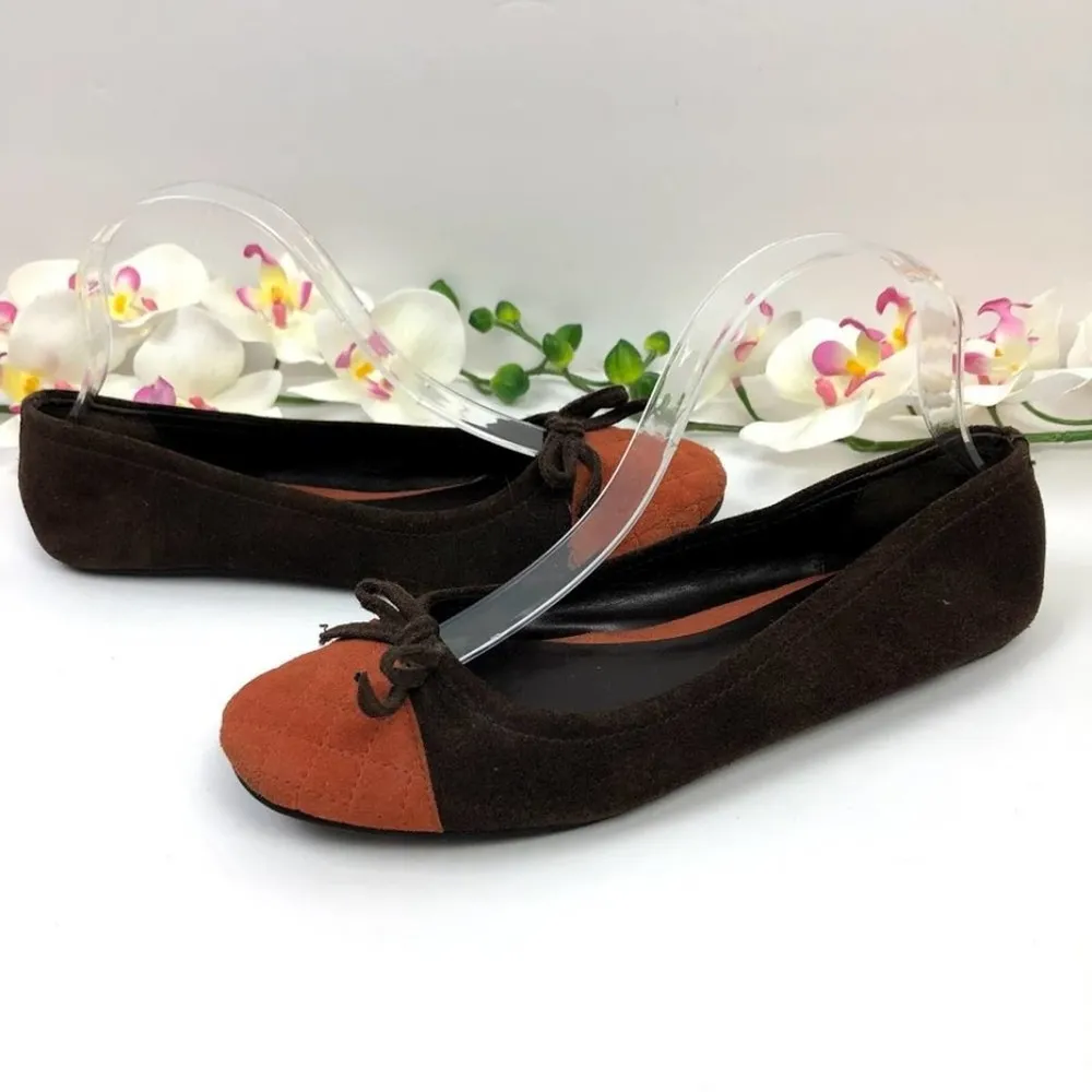 Steve Madden Suede Leather Colorblock Ballet Flats Size 9 - Image 2