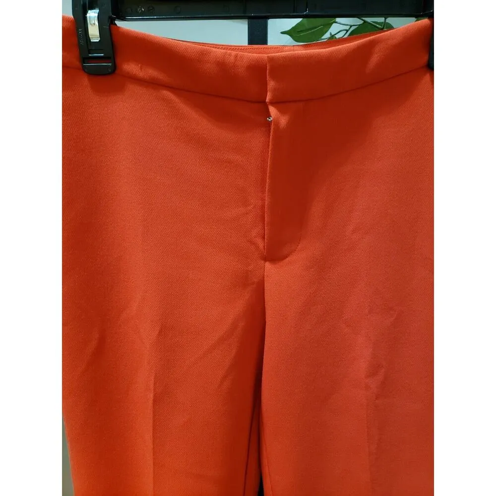 Nine West Womens Red Solid Polyester Casual Wide Leg Kick Flare Pants Size 4 - Image 2