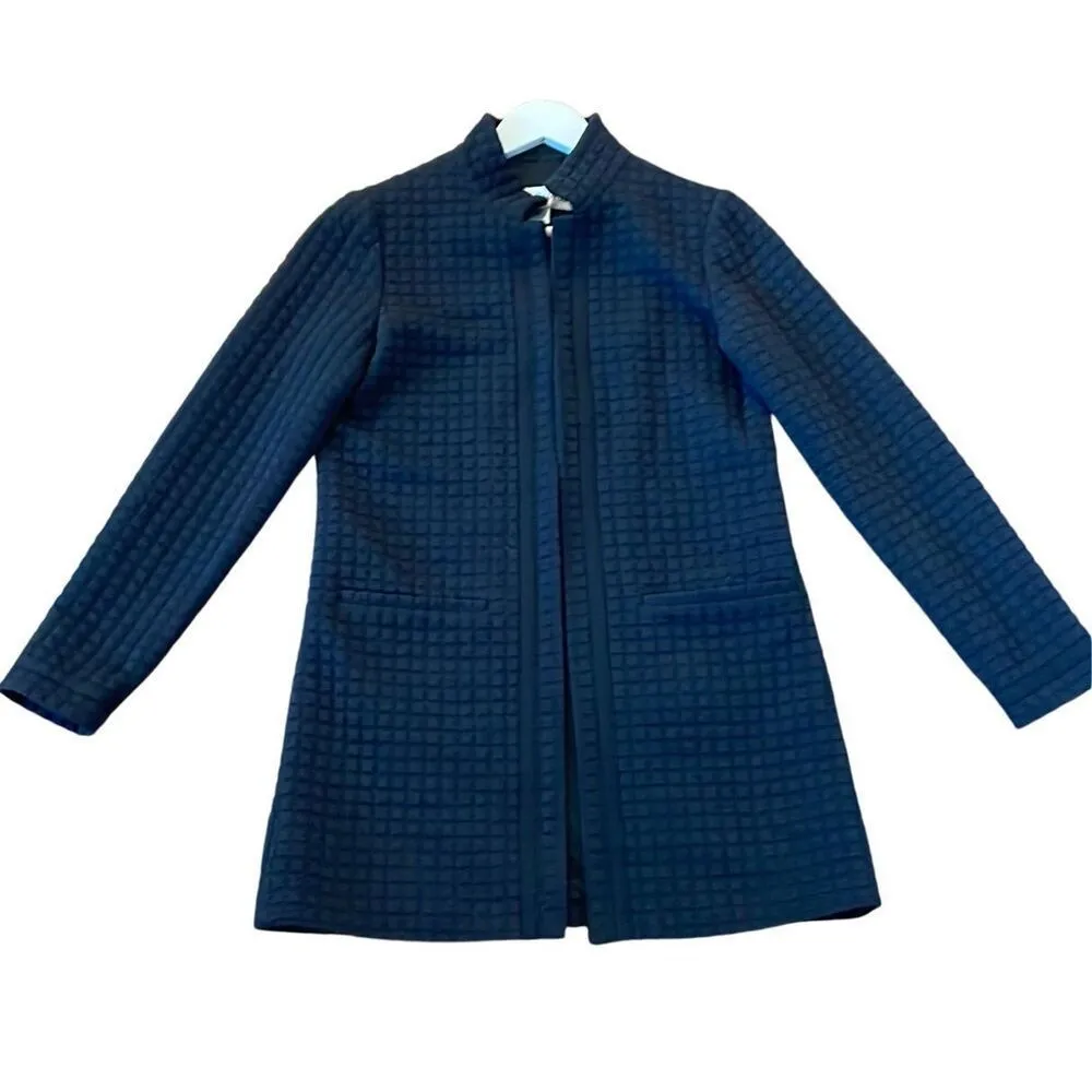 Sara Campbell black quilted jacket cardigan xs - Image 2