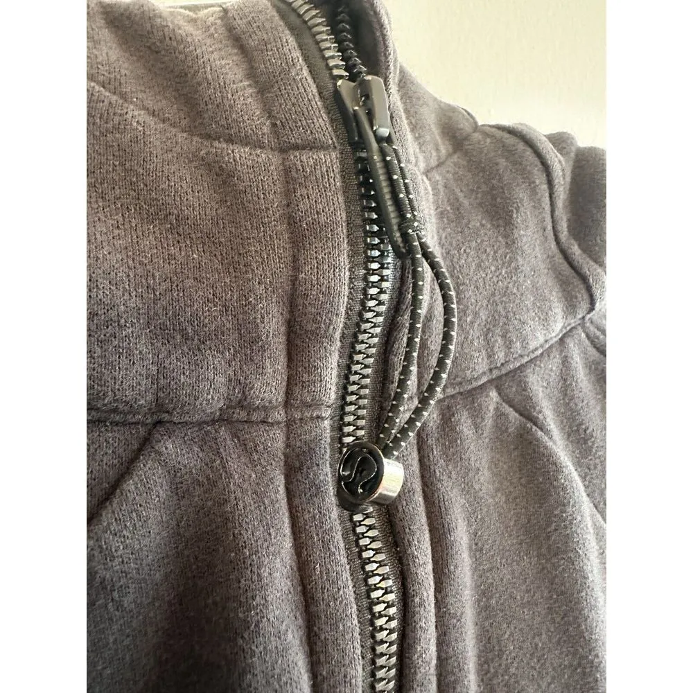 Lululemon Scuba Full Zip Hoodie Black Size‎ 4Thick Jacket Running Thumb Holes Size 4 - Image 3