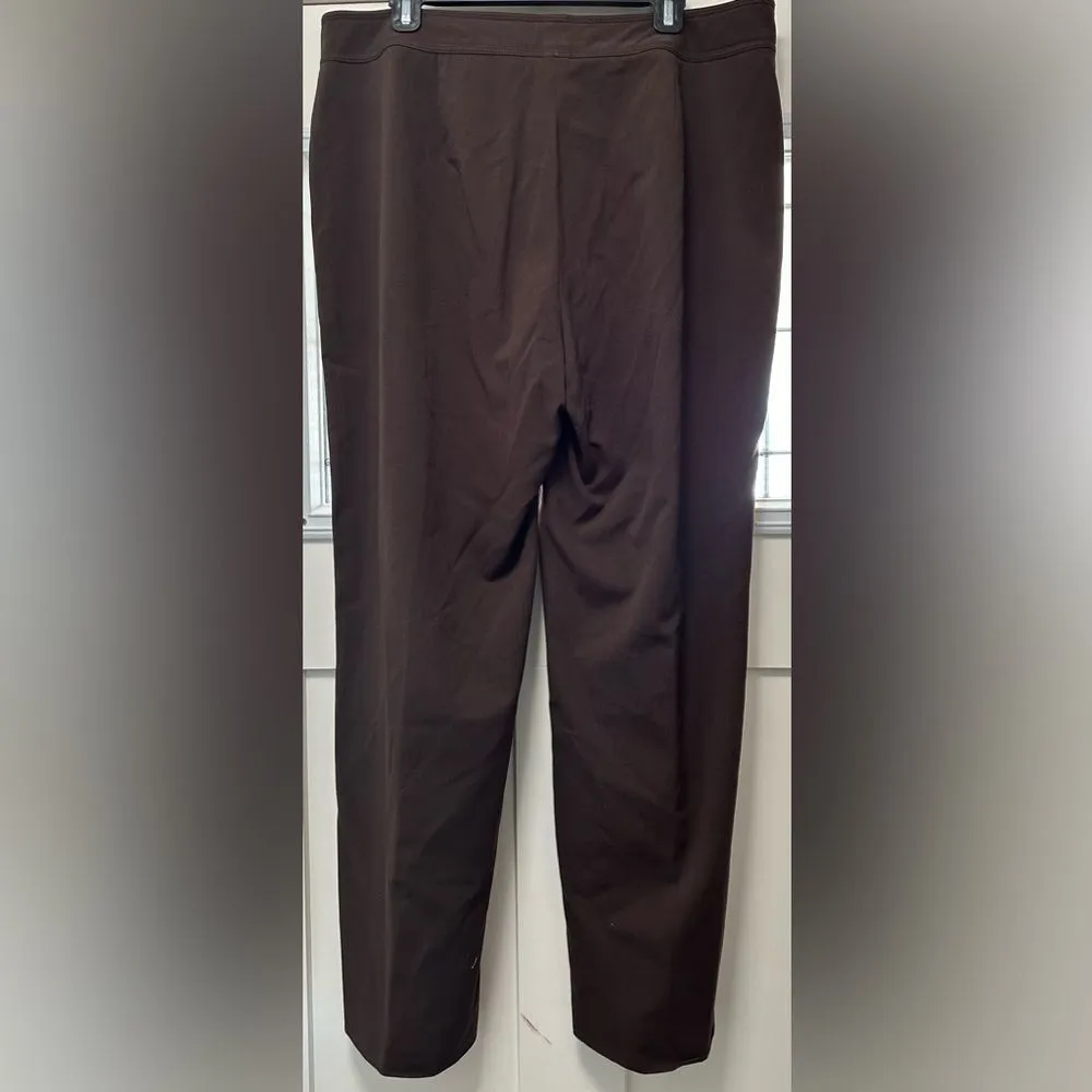 Josephine Chaus Woman’s Dress Pants. Brown. GUC. Size: 16. (327) - Image 2