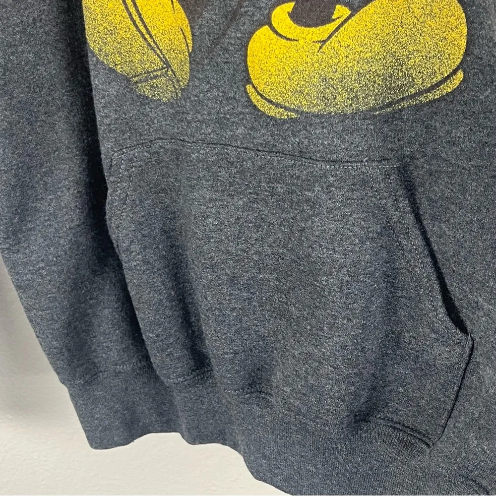 DISNEY Gray Long Sleeves Micky Mouse Kangaroo Pocket Hoodie Sweatshirt Small - Image 6