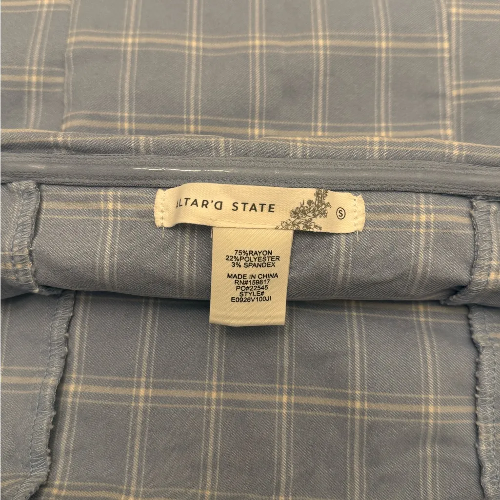 Blue and white plaid bodycon mini strapless by Altar’d State - Image 4