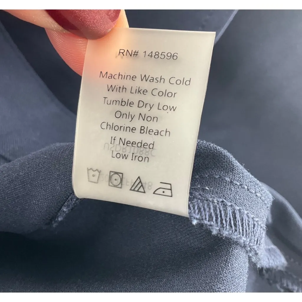 Universal Standard Navy Blue Long Sleeve Button-Down Shirt utility dress  4XS 00 - Image 11