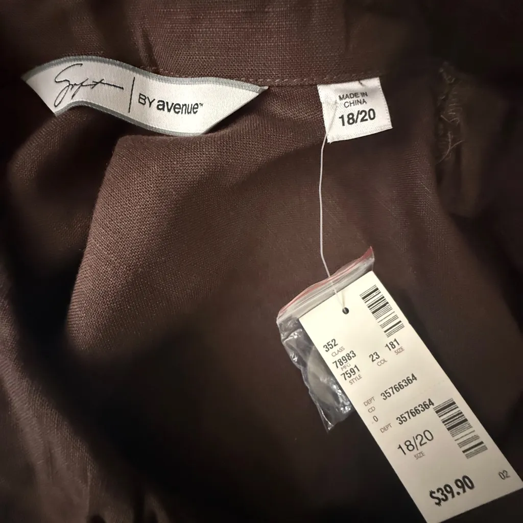 Avenue  Brown Trench Coat with Large Buttons - Image 2