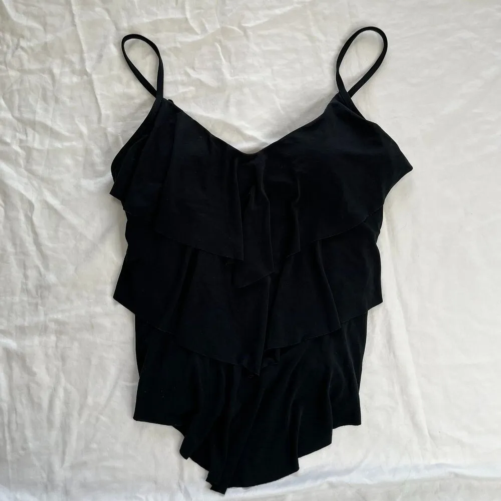 Magicsuit Black Tiered Slimming Tankini Bra Top Swimsuit size 12 - Image 2
