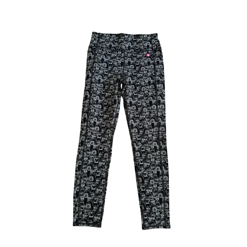 SKECHERS X BOBS Dog Print Black White Dog Print Leggings Tights Size Medium - Image 7