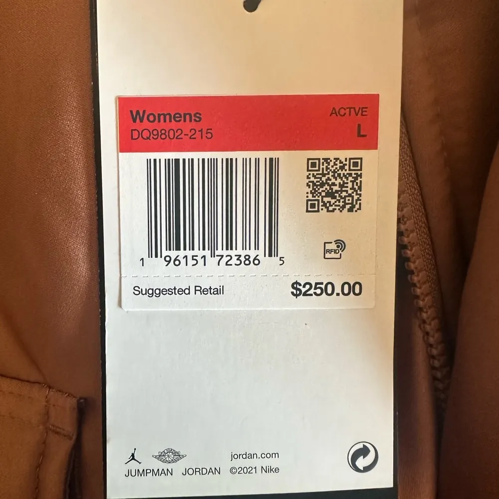 Nike Air Jordan Flight Renegade Women’s Bomber Jacket Oversized Copper NEW - Image 7