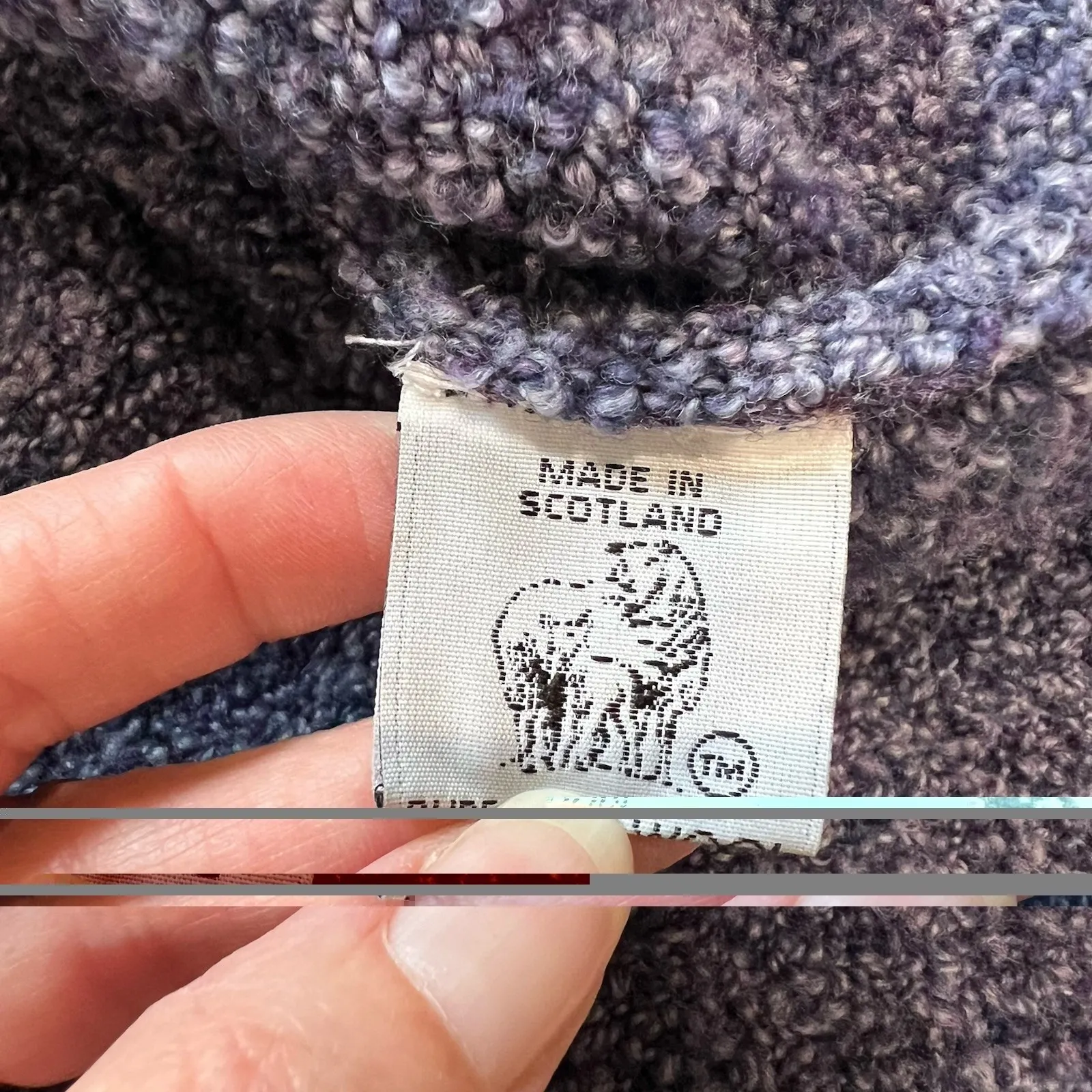 Judith Glue Pure New Wool Cardigan‎ Sweater Blue Marled Grannycore Cozy Scotland Size XL - Image 8