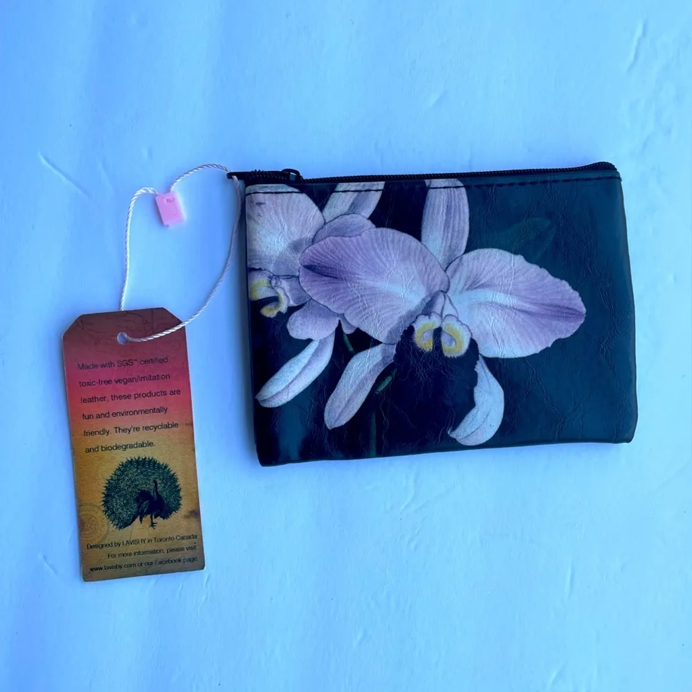 Small unique coin purse from‎ botanical garden. Black - Image 2