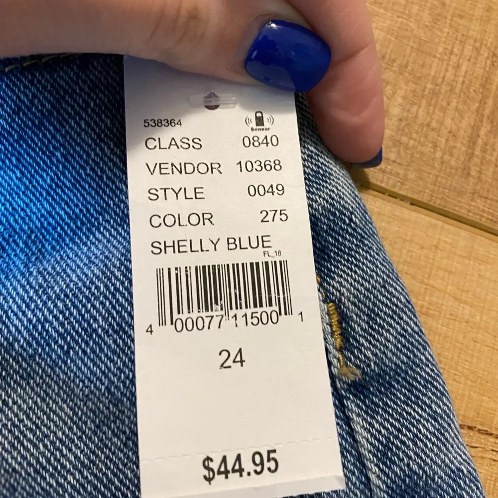 NWT PacSun size 24 or 0 denim distressed mini skirt blue country concert western - Image 4