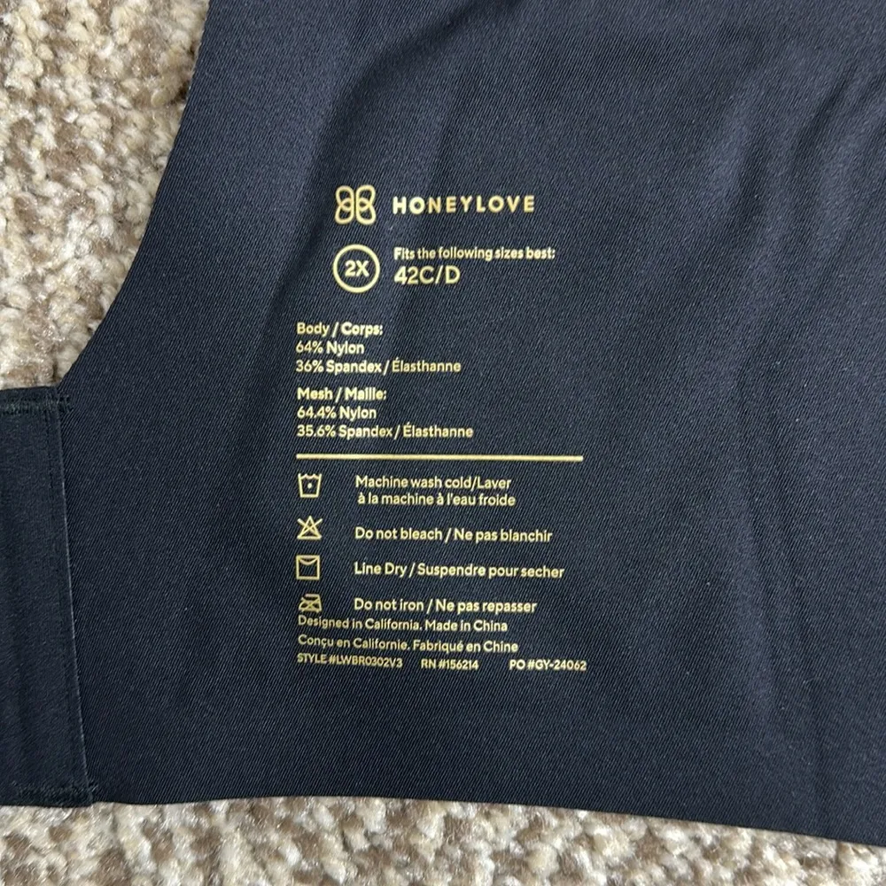 HoneyLove Crossover Bra Black Size undefined - Image 5