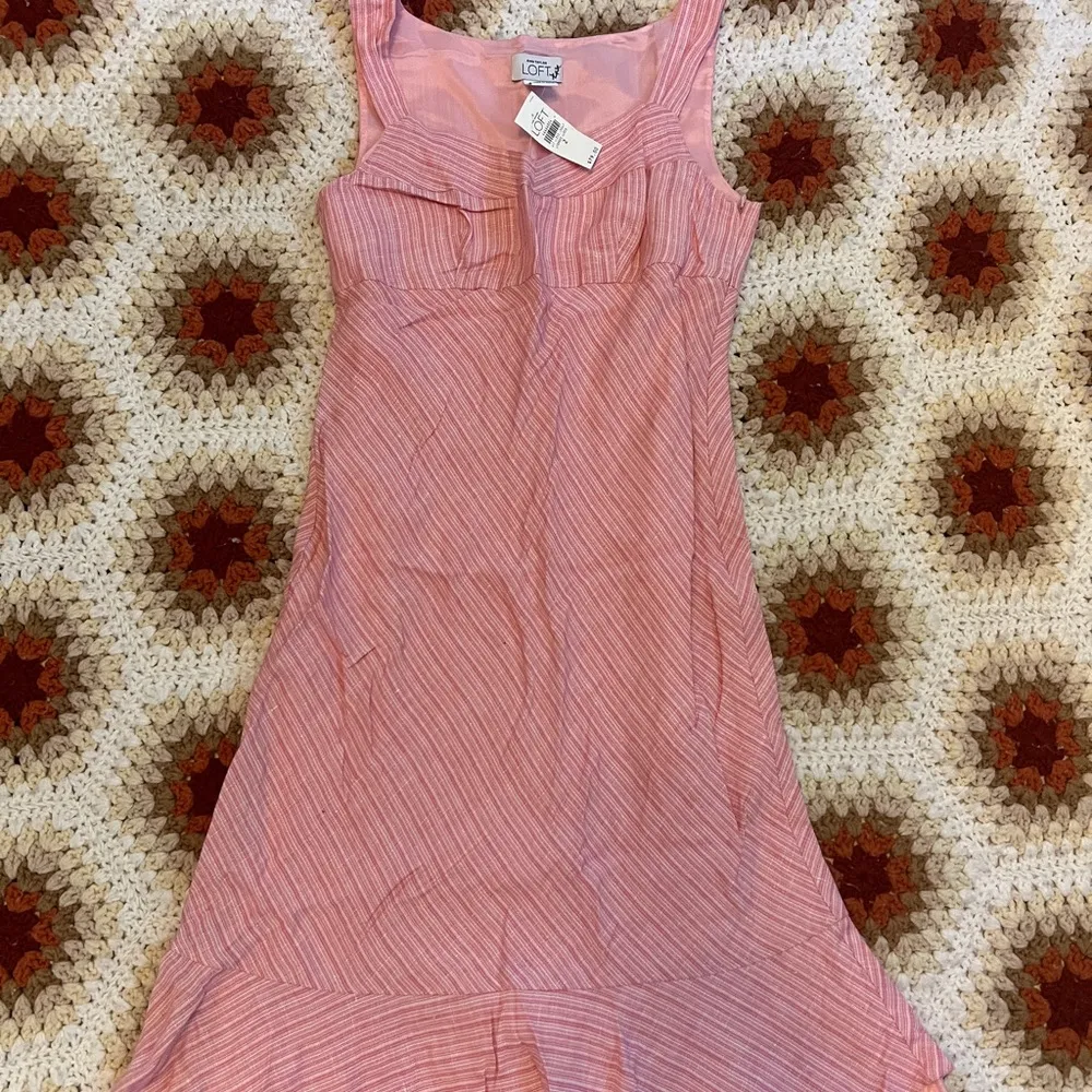 Cute Pink Striped Dress with Zipper on the Side NWT - Image 5