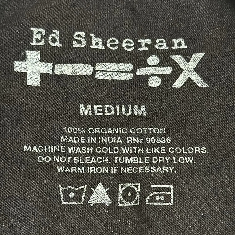 Ed Sheeran mathematics tour women's size medium band t - Image 2