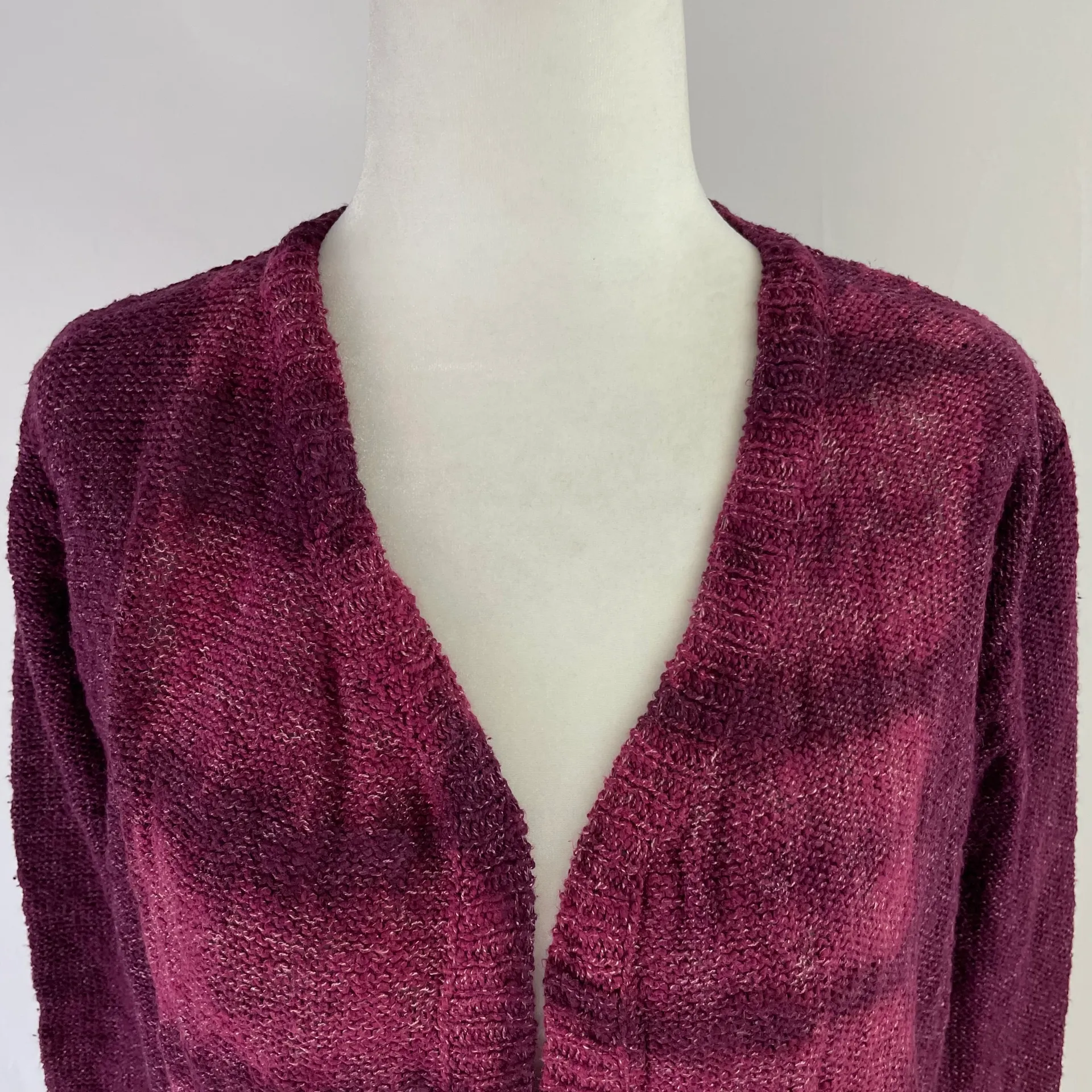 New Young Fabulous & Broke Tie Dye Fringe Open Front Cardigan Sweater - Image 3