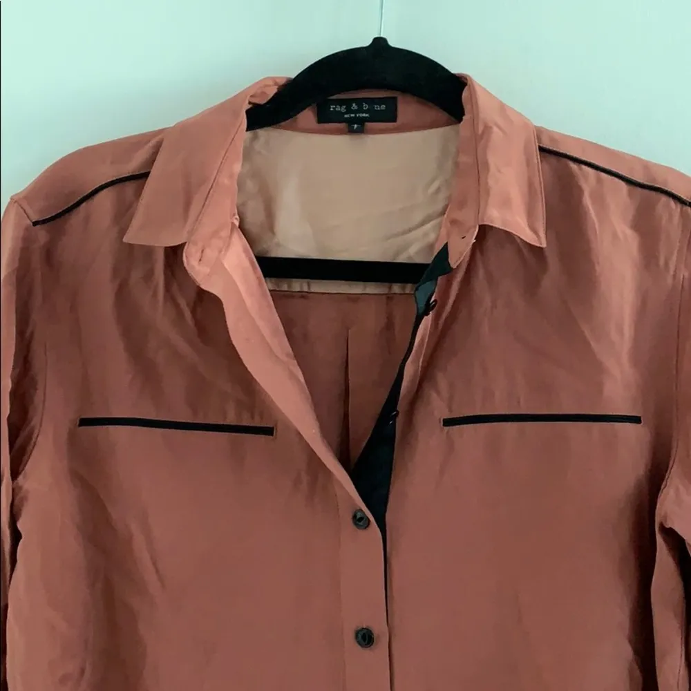 NWOT Rag & Bone brick red martel shirt - Image 2