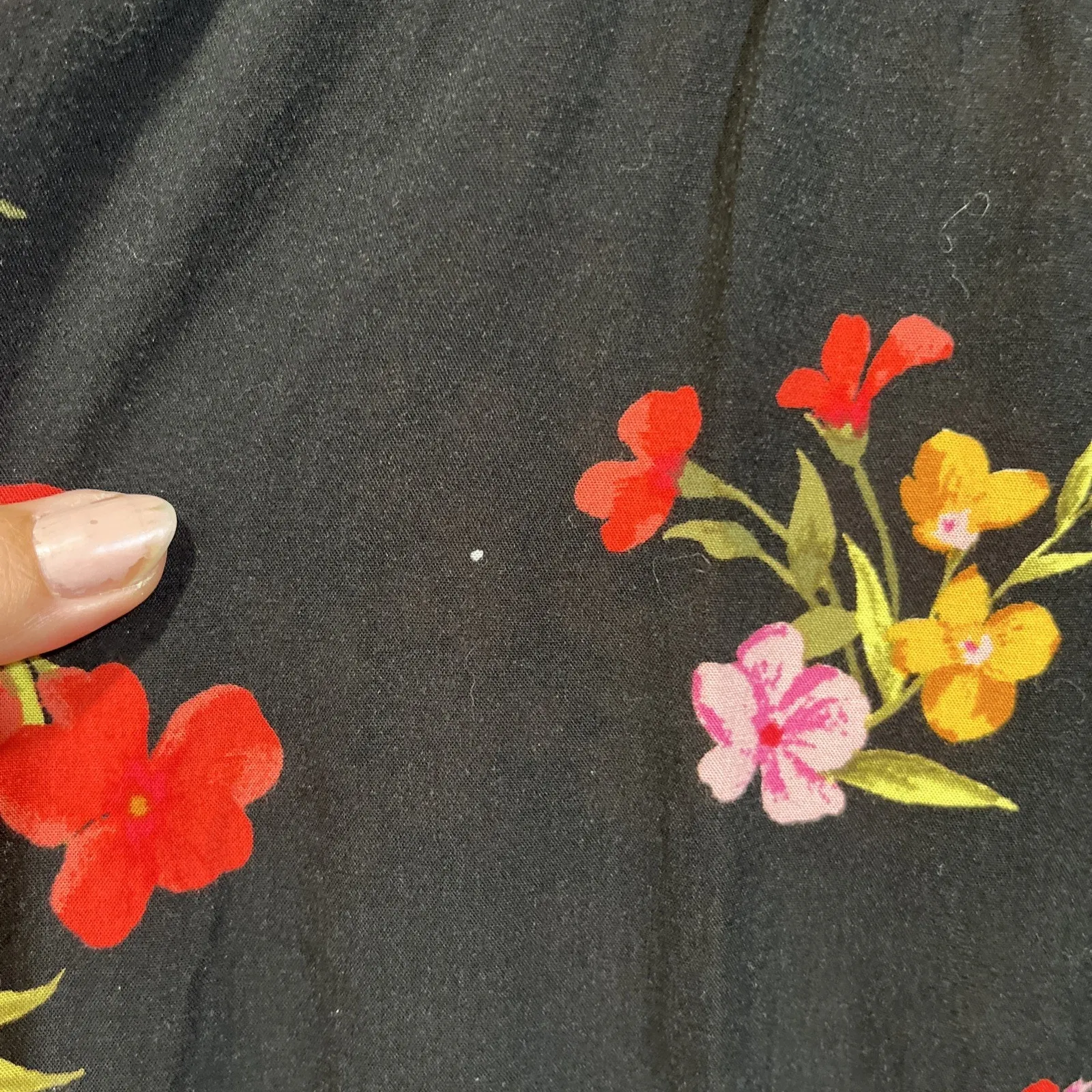 Old Navy The Tunic Shirt Black Multicolor Floral Popover Blouse Size XXL - Image 10