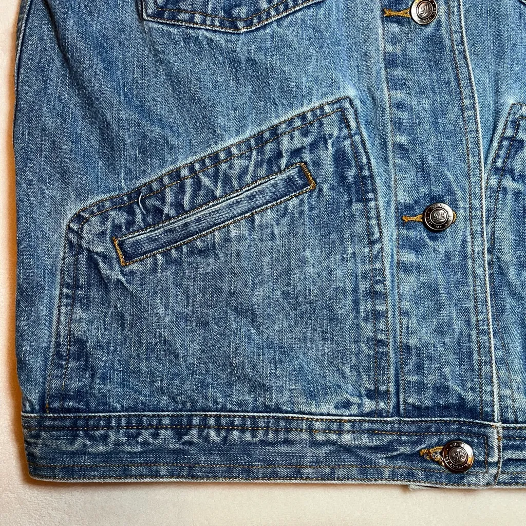 St. John's Bay Denim Jean Jacket size medium classic button casual - Image 3
