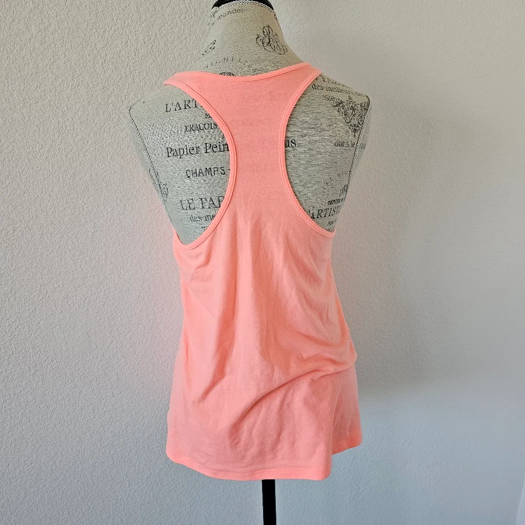 GapFit Bright Fluorescent Orange Racerback Tank Top Size medium - Image 2