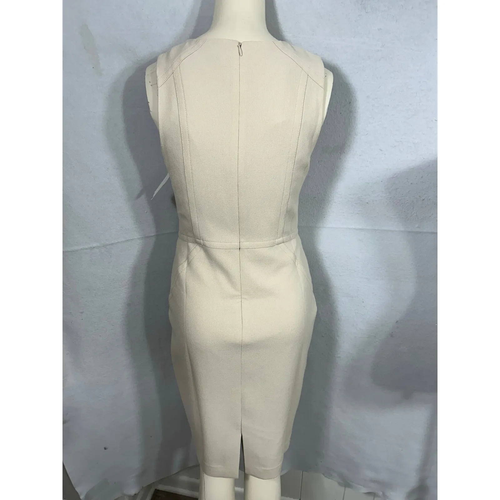 Trina Turk Petit Rouge Seamed Sleeveless Dress in Cream Size 6 NWOT - Image 5