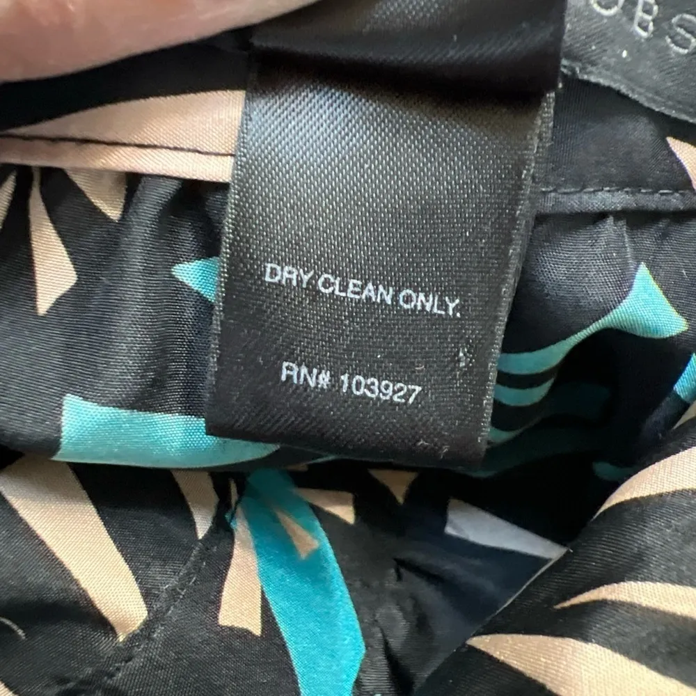 Marc Jacobs  Geometric Print Mesh Overlay Silk Tiered A-Line Skirt‎ - Image 9