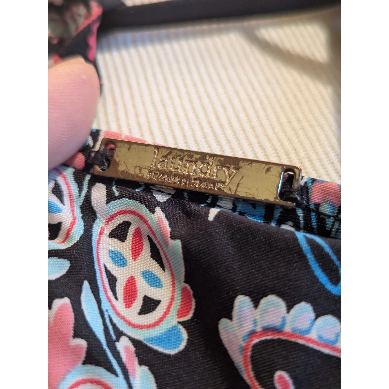 Laundry by Shelli Segal L One Piece Swimsuit Colorful Paisley Print - Image 3