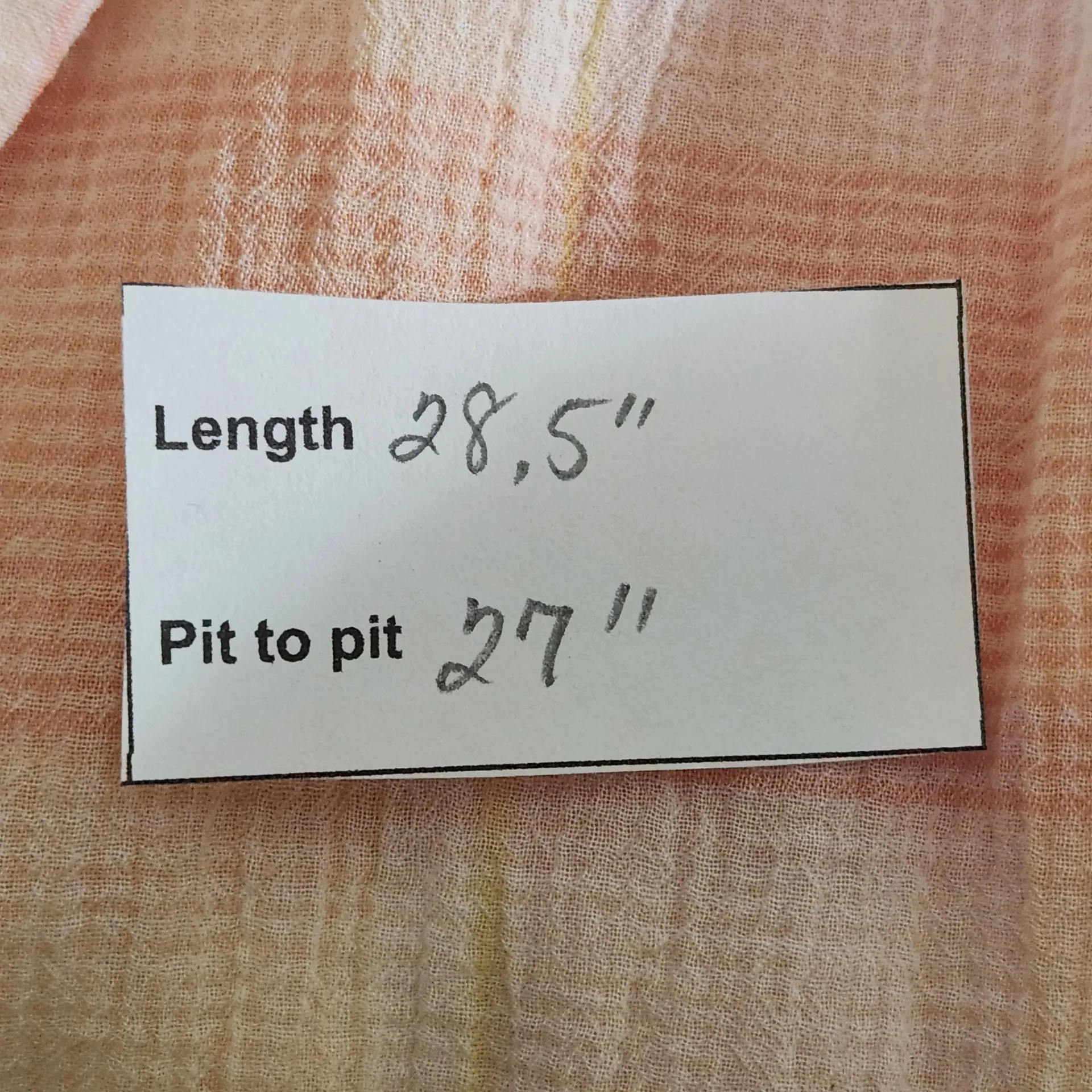 Ava & Viv Pink and Orange Plaid Button-Up Shirt Size 2X Plaid Sheer Top - Image 2