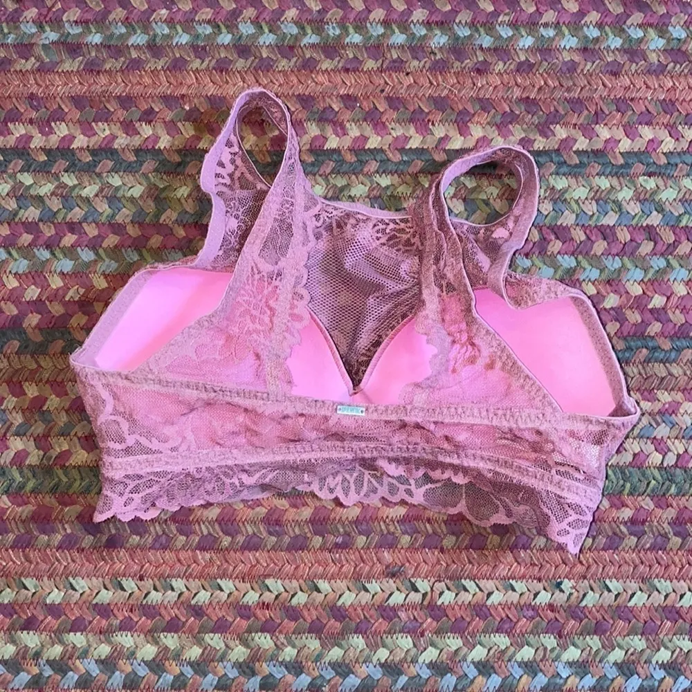 PINK LACE LINED PUSH UP HIGH NECK BRALETTE - Image 3