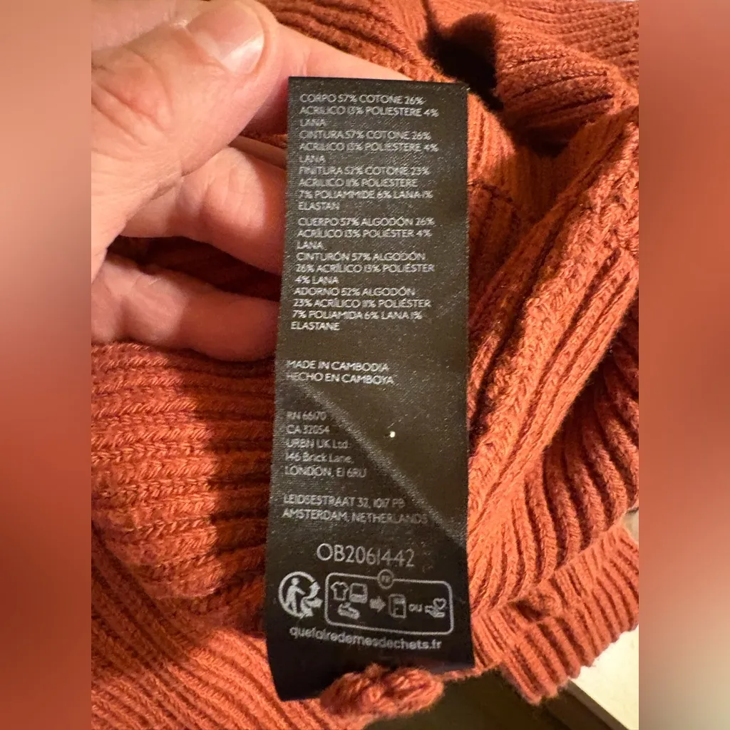 Anthropologie Maeve Mockneck Tie Waist Sweater Dress in Cedar - Image 7