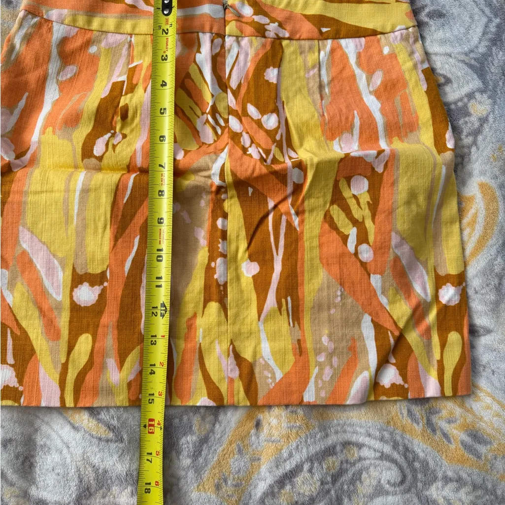 J. CREW Abstract Paint Splash Above Knee Thick Classic Skirt Wm's 0 - Image 5