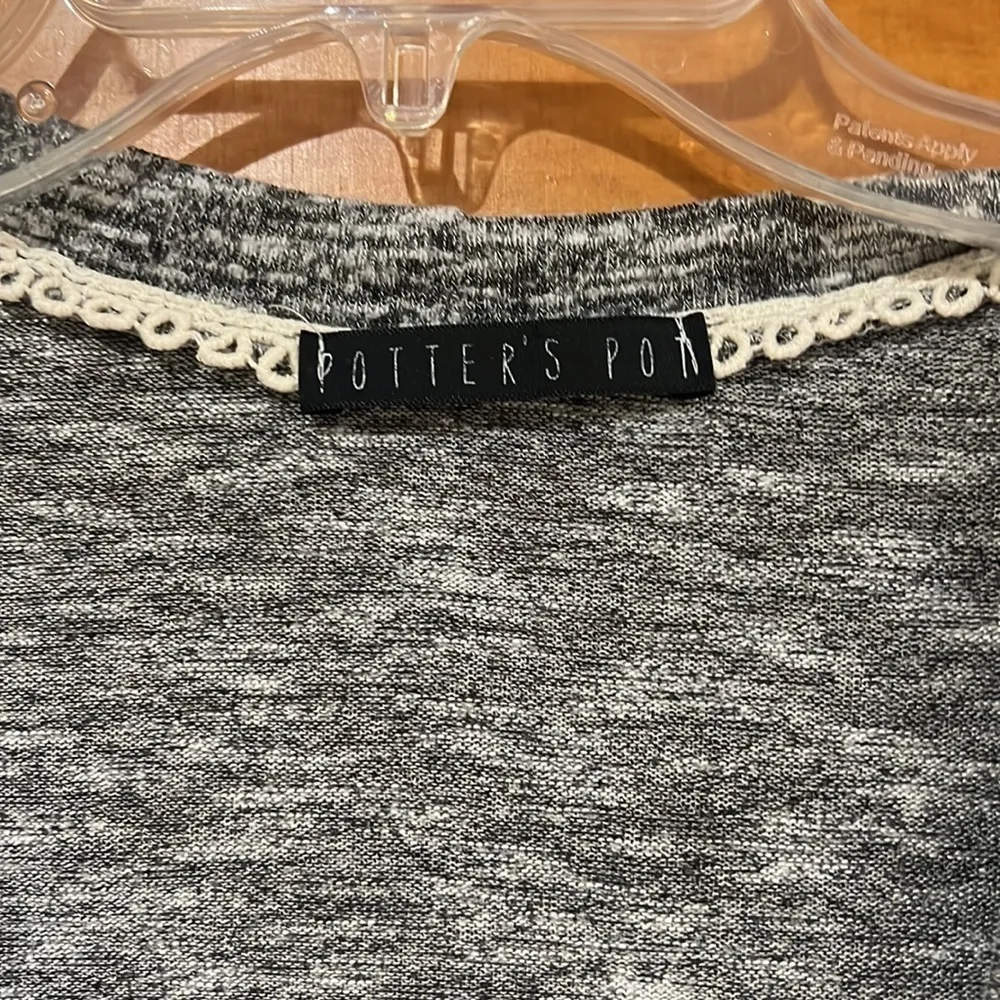 Anthropologie Potter’s Pot Gray Button Front Cardigan - Image 2