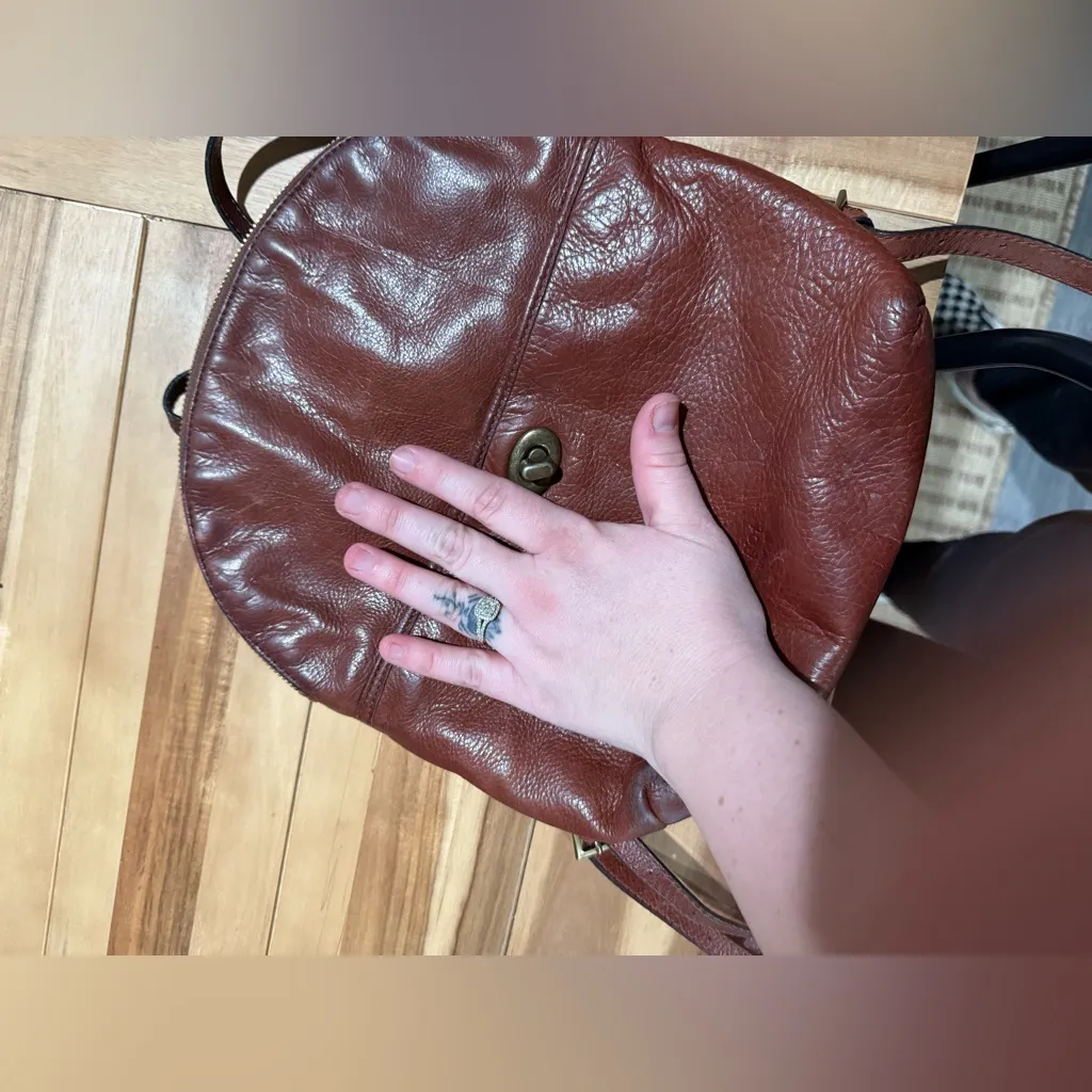 Margot genuine leather backpack Brown - Image 6