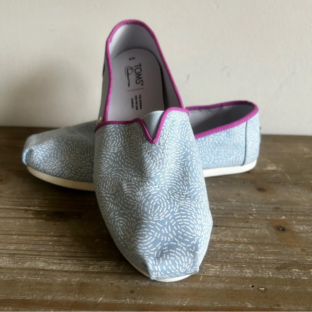 Toms Alpargata Placid Blue Summer Sparks Slip On Women's Shoe Size 9 #250944 - Image 6