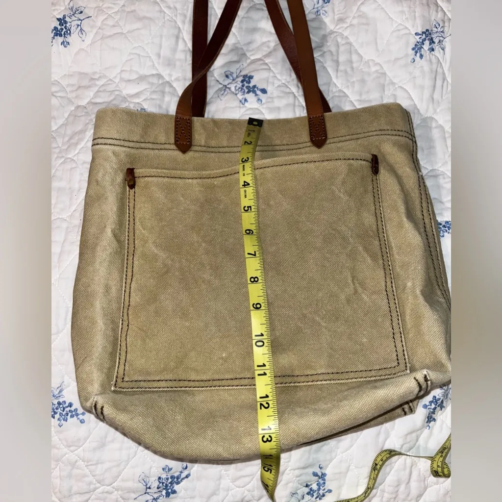 Madewell Transport Tan Canvas Tote Bag - Image 8