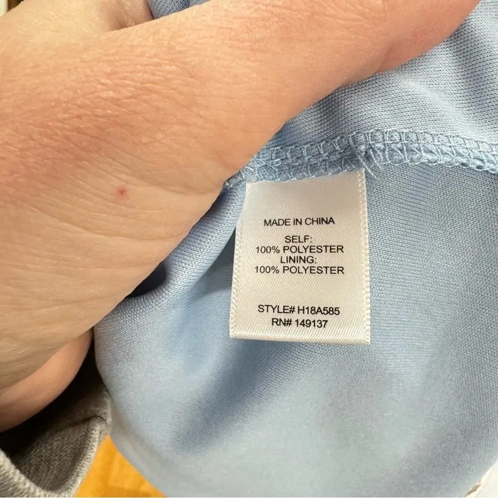 Fleurtine Blue Floral Ruffled Sleeveless Midi Dress Womens L Girly Romantic Size L - Image 11