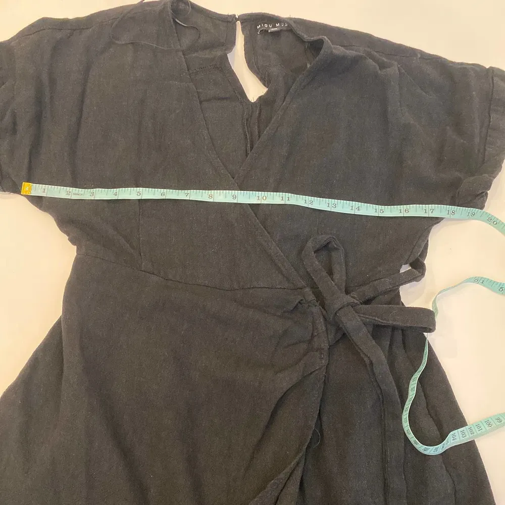 Miou Muse Shorts Romper Black Wrap V - Image 10