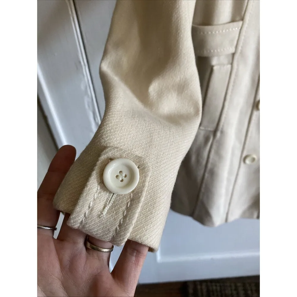 H&M Divided Ivory Wool Blend Women’s Peacoat Size 12 NWT - Image 2