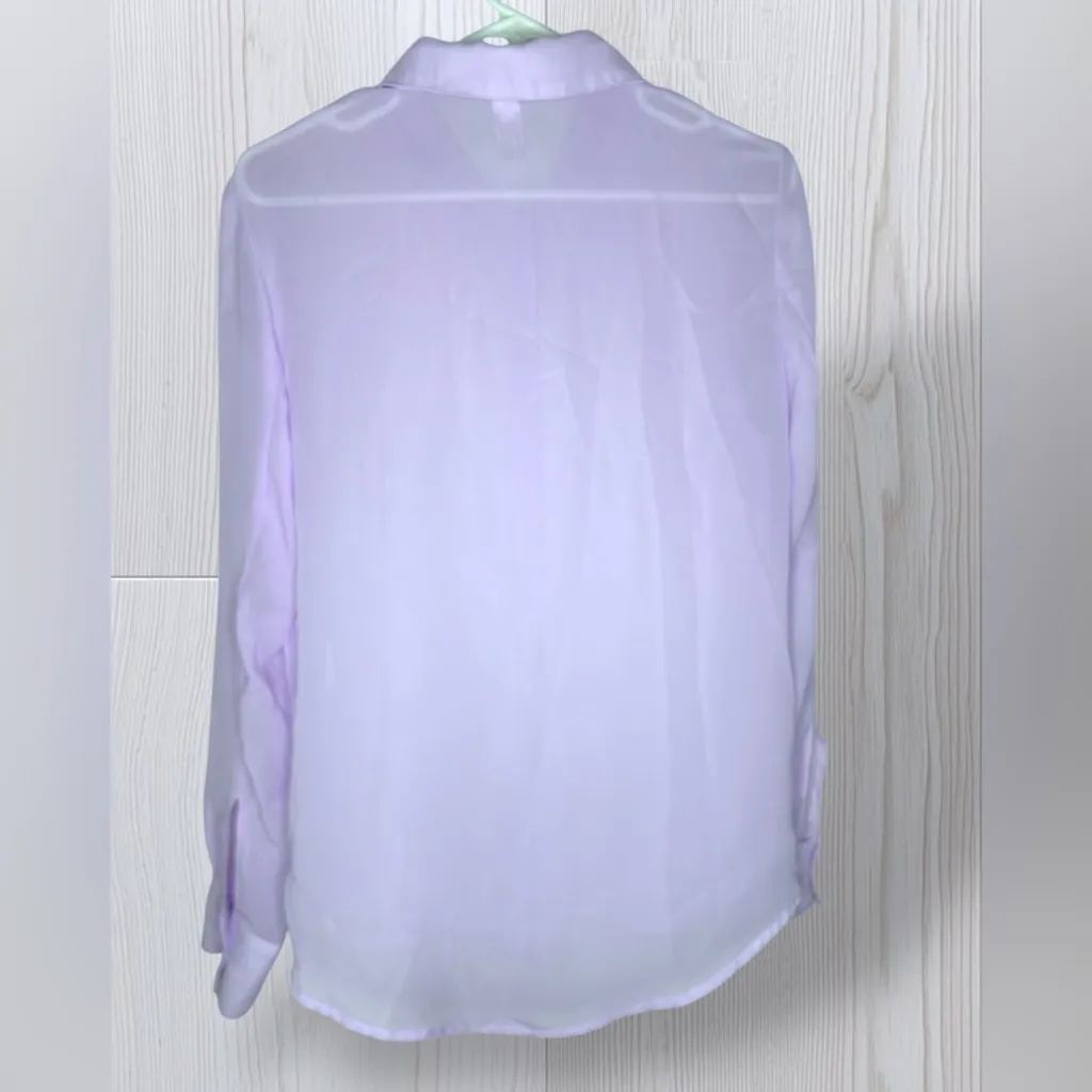 Venus  Women’s Sheer Casual Button Down Blouse - Image 3