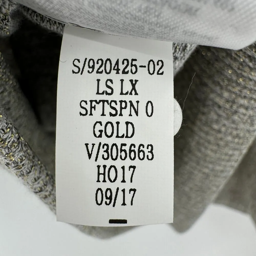 Gap pullover sweater crew gold silver metallic shimmer lurex size small NEW - Image 6
