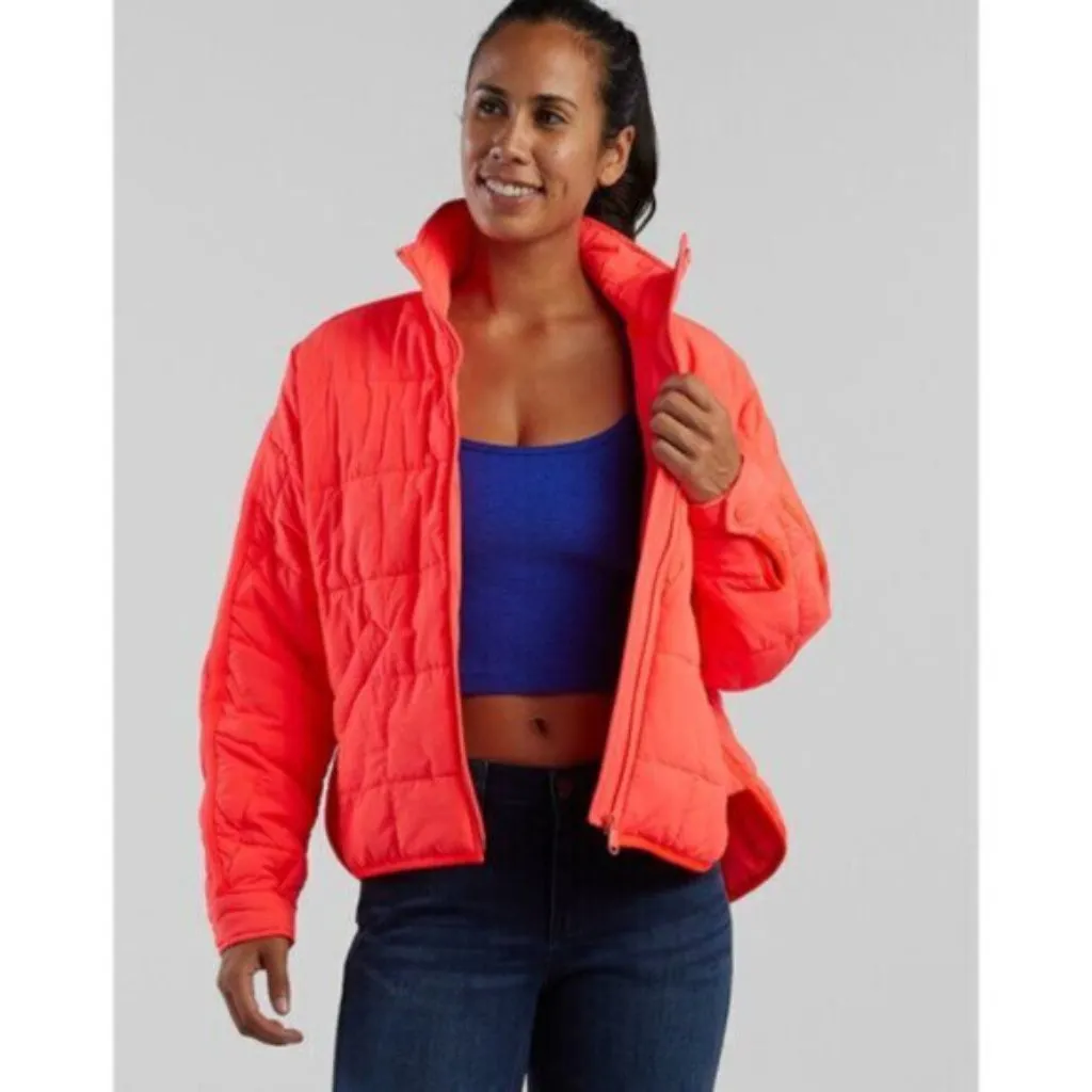 FREE PEOPLE Movement Pippa Packable Puffer in Hot Watermelon Size Large NWT Pink - Image 12