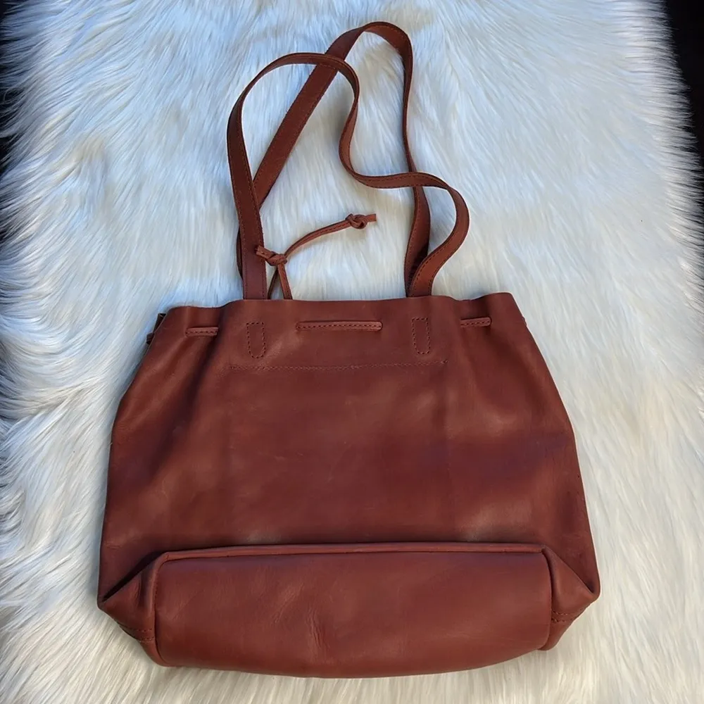 Parker Clay Emma Bucket Bag Brown - Image 5