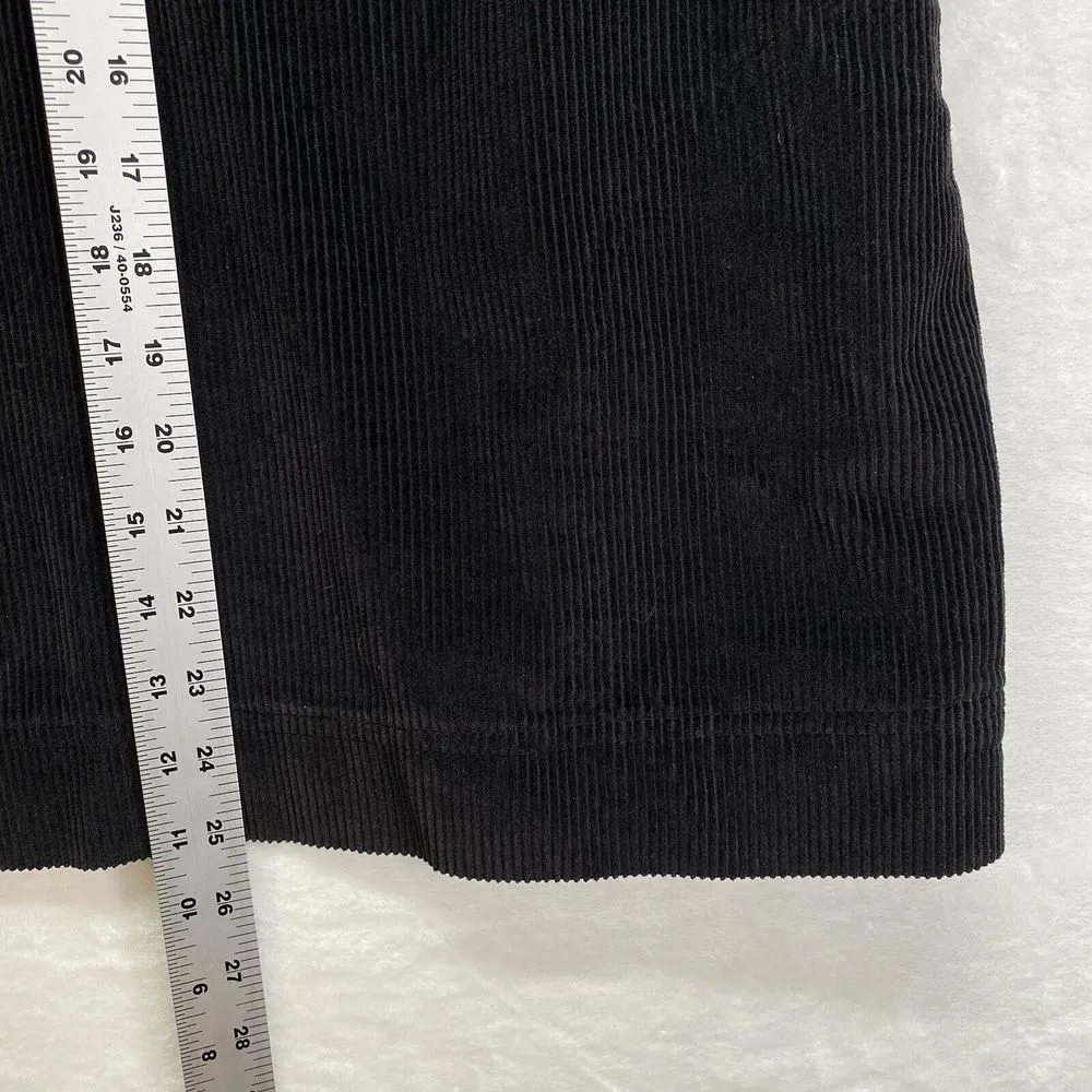 J Jill Jacket Womens S Velvet Hooded Tumble Corduroy button pullover‎ hoodie Black - Image 6